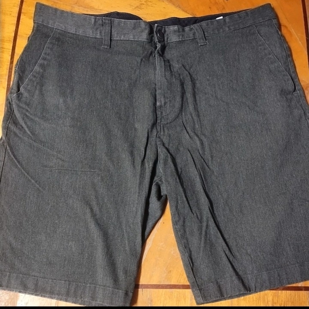 Volcom Charcoal Flat Front Shorts